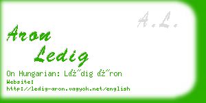 aron ledig business card